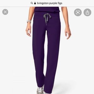 Livingston Purple Figs Scrub Pants